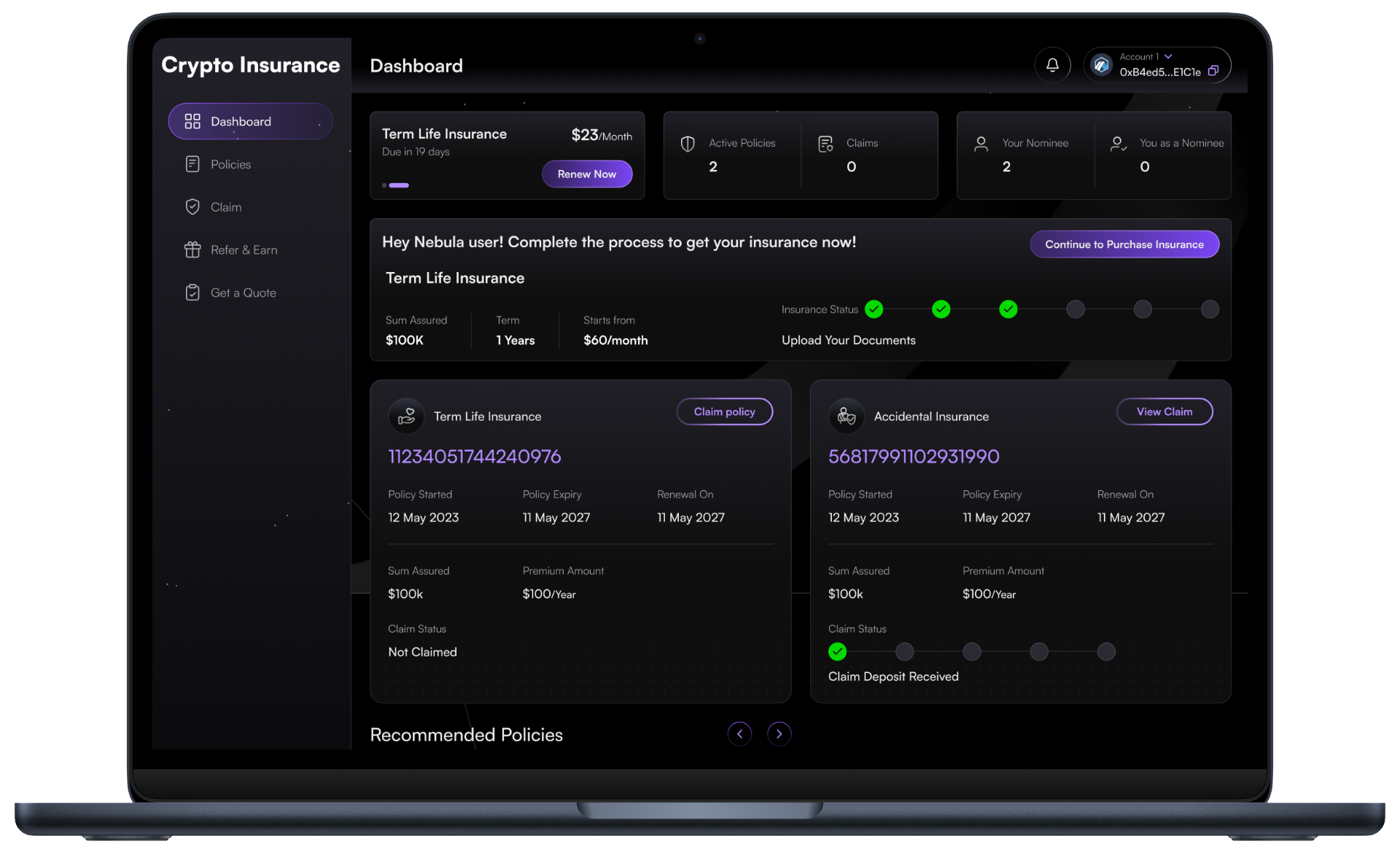 Crypto Insurance: Crypto based platform to purchase Insurance