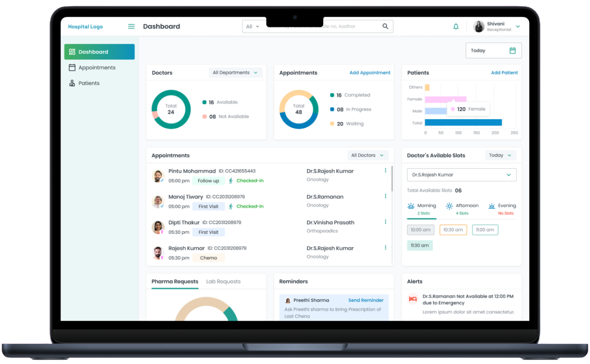 Hospital Operations: An app to streamline Hospital Operations.